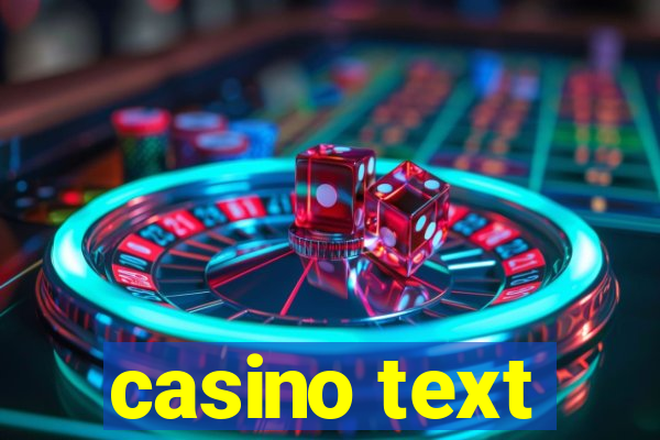 casino text