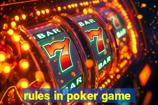 rules in poker game