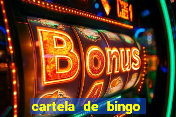 cartela de bingo pra imprimir