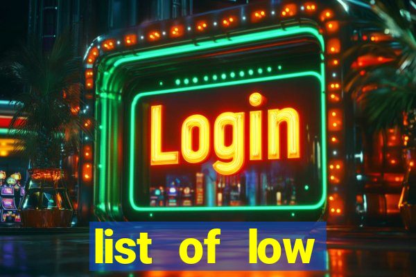 list of low volatility slot machines