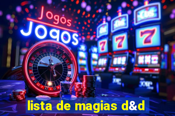 lista de magias d&d