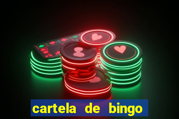 cartela de bingo cha de panela